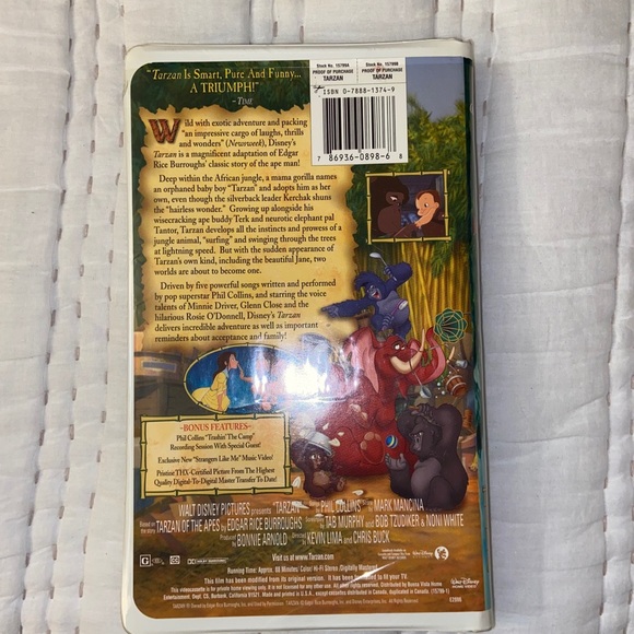 Tarzan VHS - Picture 2 of 3